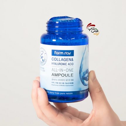 آمپول کلاژن و هیالورونیک اسید فارم استی لیفتینگ و ضد چروک FARM STAY Collagen & Hyaluronic Acid All In One Ampoule