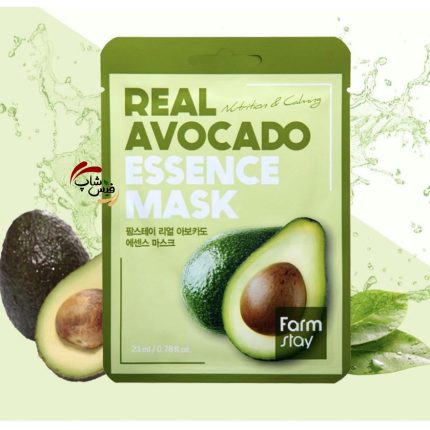 ماسک صورت ورقه ای کره ای آووکادو فارم استی Farmstay Real Avocado Face Mask