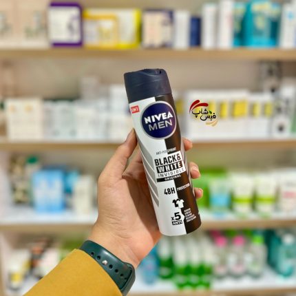 اسپری ضد تعریق نیوآ مدل اینویزیبل بلک اند وایت مخصوص آقایان ۱۵۰ میلی لیتر