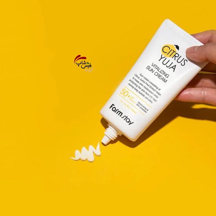 ضد آفتاب ضدلک و تسکین دهنده یوجا فارم استی مدل Farm Stay Citrus Yuja Vitalizing Sun Cream - Image 2