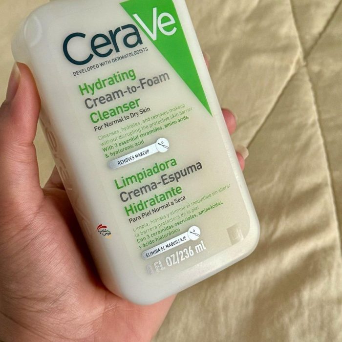 شوینده آبرسان کرم به فوم سراوی CeraVe Cream-to-foam cleanser 236 میل - Image 2