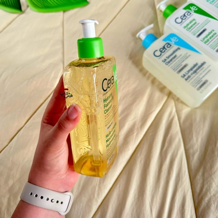 فوم شستشو روغنی پوست خشک و حساس سراوی 473ml - Image 2