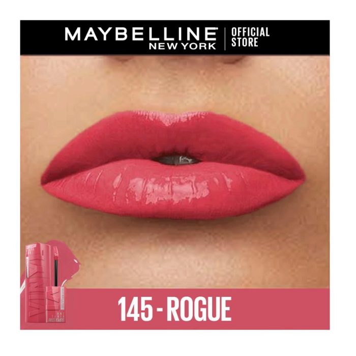 رژ لب مایع براق سوپر استی میبلین رنگ Rogue 145 - Image 3