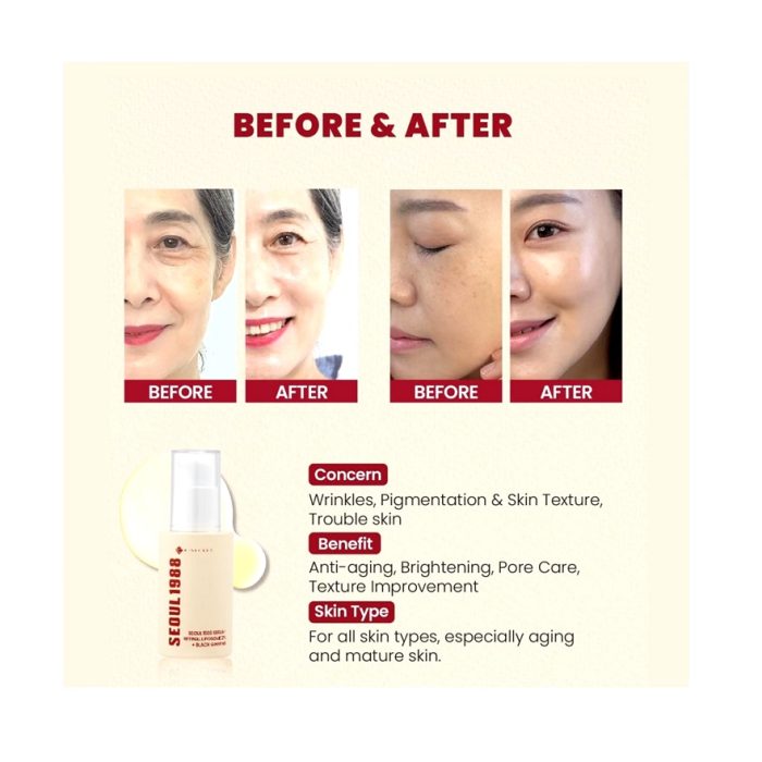 سرم رتینول سئول ۱۹۸۸ Seoul 1988 Serum: Retinal Liposome 2% + Black Ginseng - Image 5