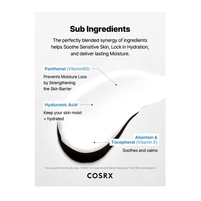 کرم مرطوب کننده و تقویت کننده سد دفاعی B5 سرامید کوزارکس 80 میل COSRX The Ceramide Skin Barrier Moisturizing Cream - Image 5