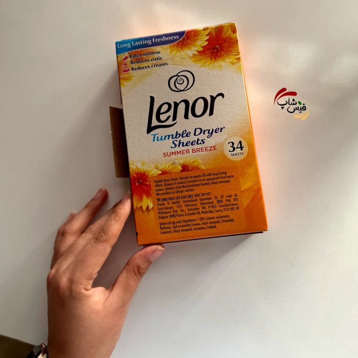 خوشبو کننده ورقه ای لباس لنور Lenor مدل Summer Breeze بسته 34 عددی - Image 2