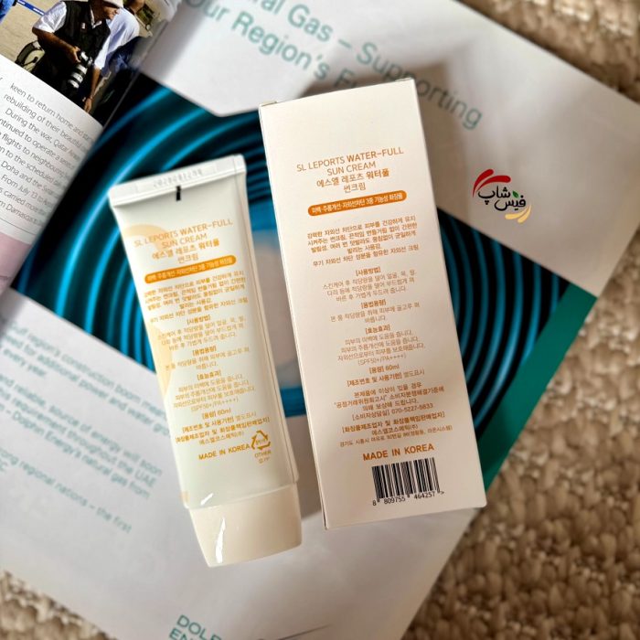 ضد آفتاب تون آپ ضد لک روشن کننده لپورتس اس ال SPF50 (کره ای) شناسه محصول: Smile Leader Leports Water Full Sun Cream SPF50 60ml - Image 2