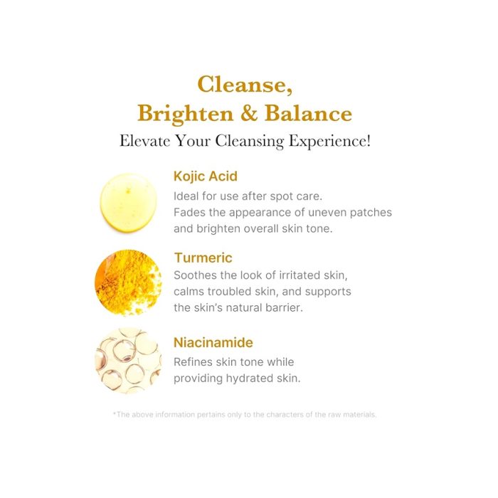 فوم شوینده کپسولی روشن کننده و ضدلک تسکین دهنده کوجیک اسید و زردچوبه مدی کیوب MEDICUBE Kojic Acid Turmeric Toning Cleanser 120g - Image 5