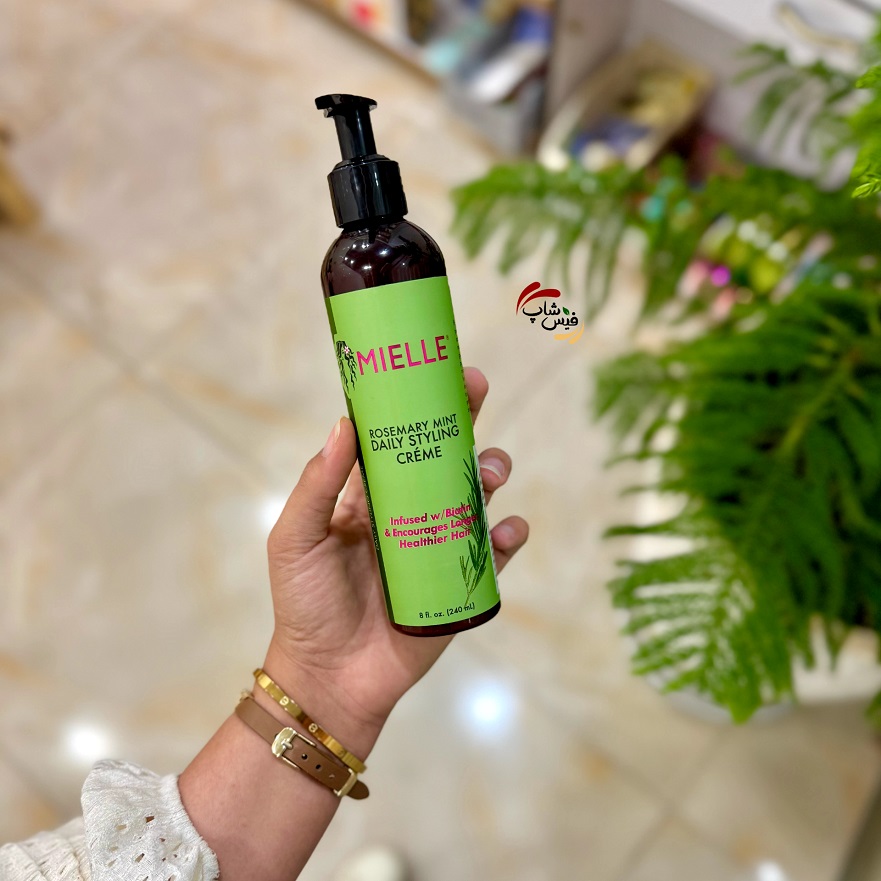 InShot_20261010_155416068 کرم ژل حالت دهنده روزانه رزماری مایل Mielle Organics Rosemary Mint Daily Styling Creme 240ml - Image 1